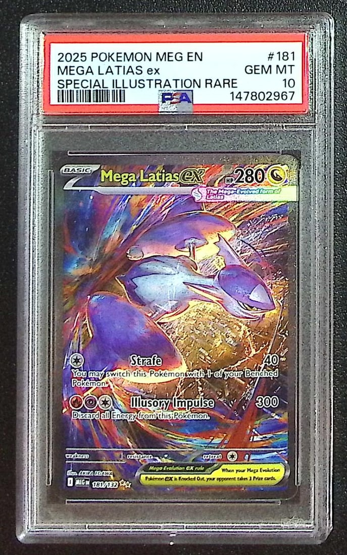Pokemon Mega Evolution Mega Latias Ex Special Illustration Rare #181 PSA 10: Pokemon Trading Card Game Cards, Charizard, Pikachu, Mewtwo, Reverse Holo, Holo Rare, Secret Rare Cards, Full Art Cards, Eevee, Ultra Rare Card, Illustration Rare, Special Illustration Rare SIR