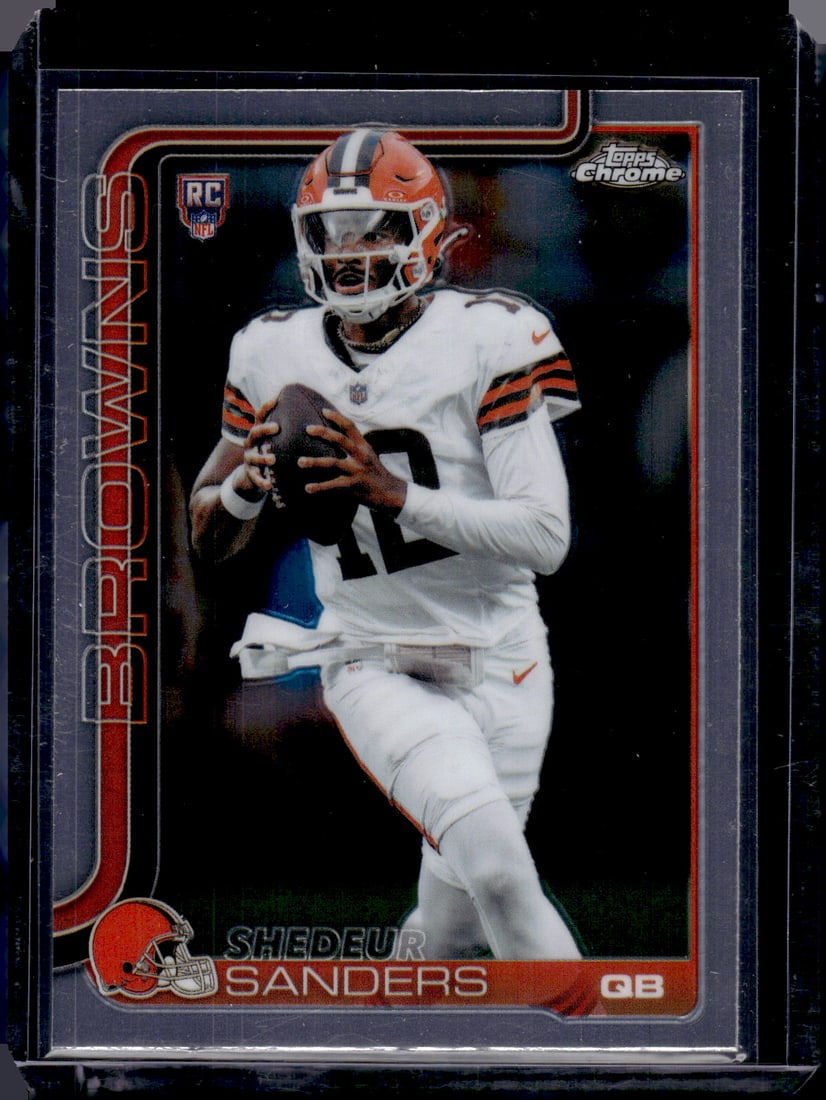 Shedeur Sanders Rookie Card 2025 Topps Chrome #315 Cleveland Browns: Topps Chrome Football NFL Trading Sports Cards, Sports Cards for Sale Near Me, Super Bowl & Hall of Fame Player Cards, Resurgence, Composite, SP, SSP, Valuable Auction Memorabilia Lots For Sale On Lin