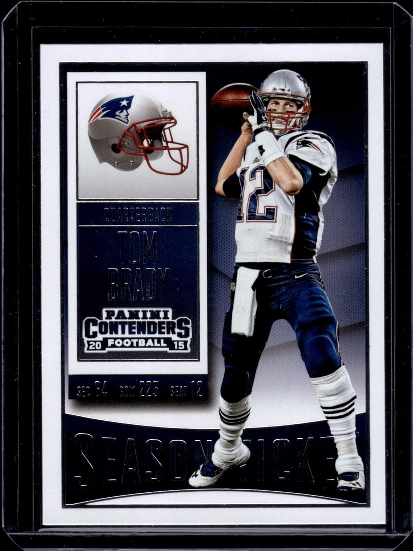 Tom Brady Season Ticket 2015 Panini Contenders #79 New England Patriots (1 of 2)