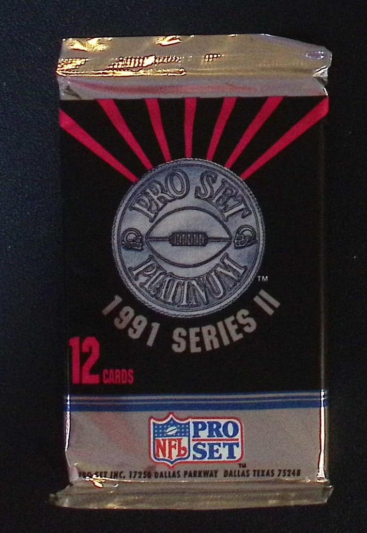 1991 Pro-Set PLATINUM SERIES 2 Football Retail Box Pack Football Cards Sports Cards: Pro-Set Vintage Football NFL Trading & Sports Cards, Old Sports Cards for Sale on Line, Super Bowl and Hall of Fame Players, Valuable Auction Lots for Sale On Line, Rookie Cards, Bo Jackson Super Bowl