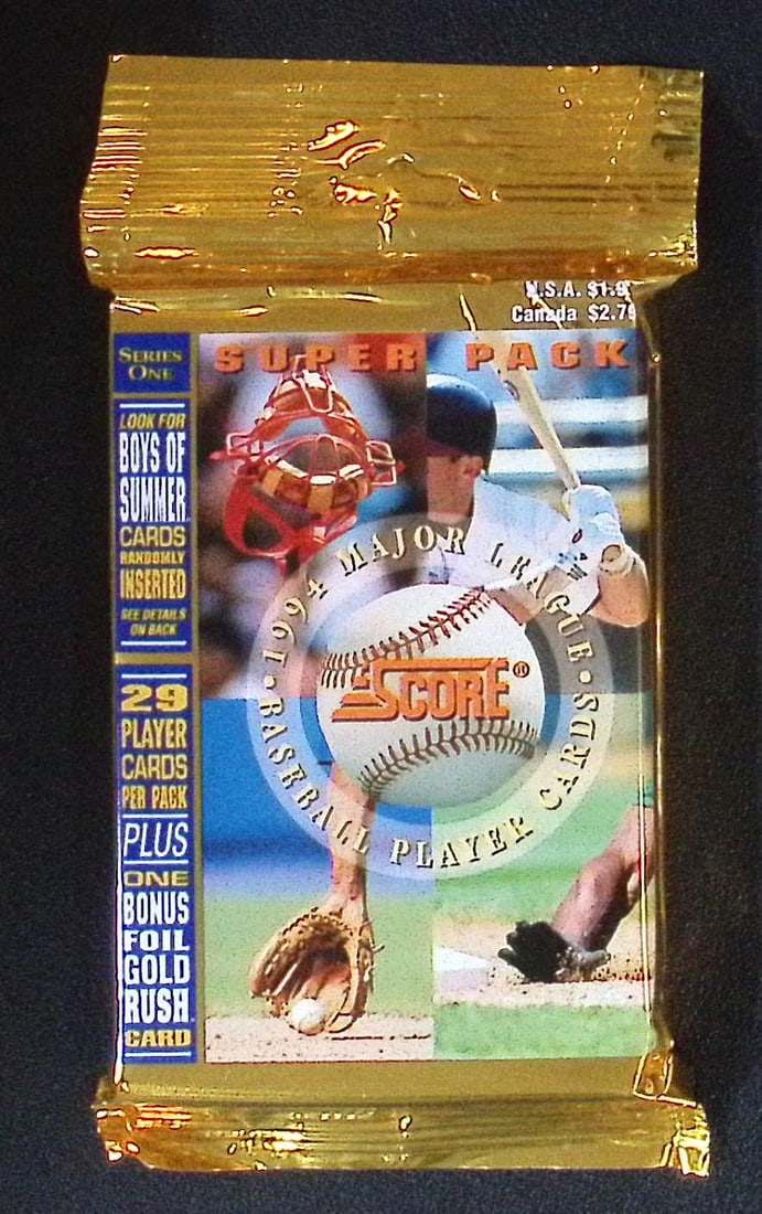 1994 Score Series 1 Super Pack 29 Cards, 1 Foil Card & Boys of Summer Inserts Vintage Baseball Cards (1 of 1)