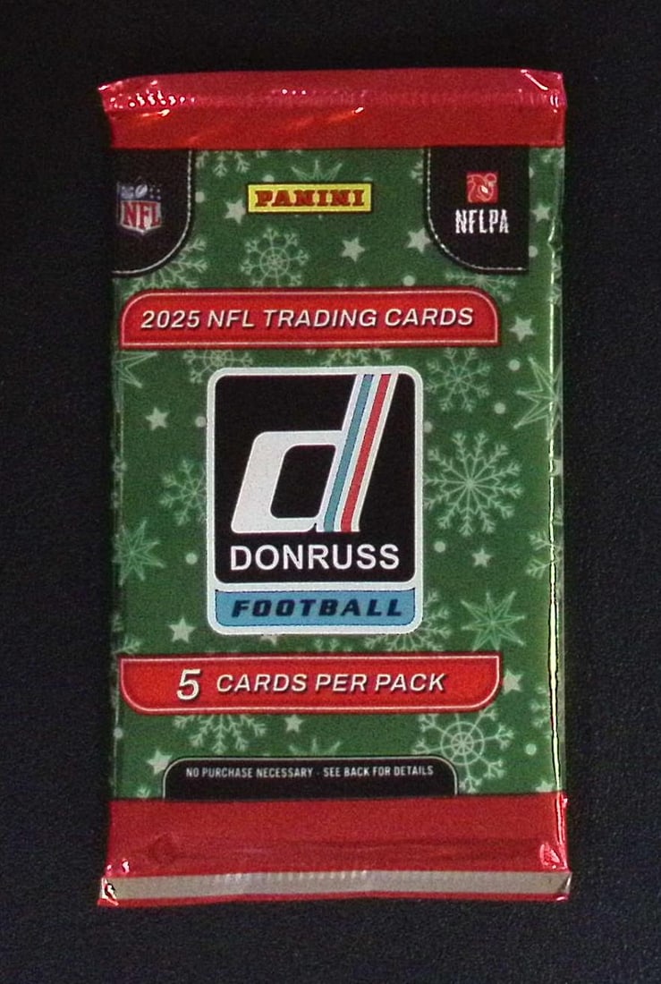 2025 Donruss Football CHRISTMAS TIN PACK- Cam Ward, Emeka Egbuka, Ashton Jeanty, Travis Hunter,: Donruss Football NFL Trading & Sports Cards, Rookie Cards in this set are Cam Ward, Emeka Egbuka, Ashton Jeanty, Travis Hunter, Omarion Hampton, Rated Rookie, Downtown SSP, Sports Cards for Sale Near 