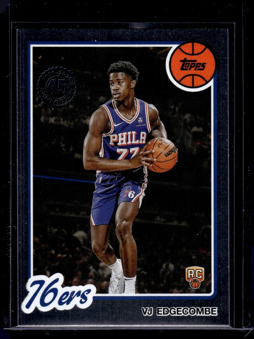 Vj Edgecombe Rookie Card 45th Anniversary 2025-26 Topps #80BK-96 Philadelphia 76ers: Topps Basketball NBA Trading & Sports Cards, Sports Cards for Sale Near Me, Chrome, Refractor, SP, SSP, Valuable Auction Memorabilia Lots Sold On Line, NBA Championship & Hall of Fame Player Cards