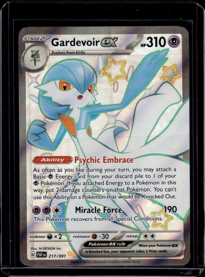 Pokemon Paldean Fates Gardevoir Ex Shiny Ultra Rare #217 (1 of 2)