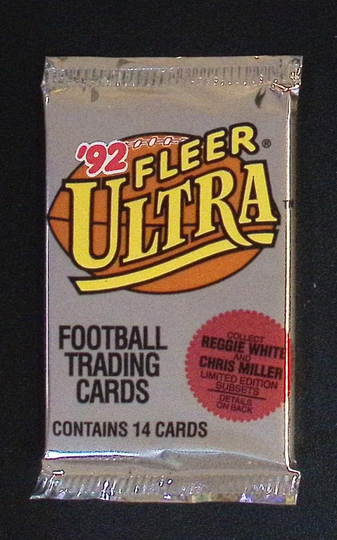 1992 Fleer Ultra Vintage Football Cards Retail Box Pack Sports Cards Rookie Cards: Fleer Vintage Football NFL Trading & Sports Cards, Superbowl Memorabilia, Old Sports Cards for Sale Near Me, Emmitt Smith, Dan Marino, Joe Montana, John Elway, Valuable Auction Memorabilia Lots for Sa