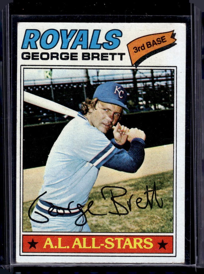 George Brett 1977 Topps #580 Kansas City Royals: Topps Baseball MLB Trading & Sports Cards, Sports Cards for Sale Near Me, World Series & Hall of Fame Players Memorabilia, Refractors, X-Fractors, Numbered, SP, SSP, Valuable Auction Memorabilia Lots 