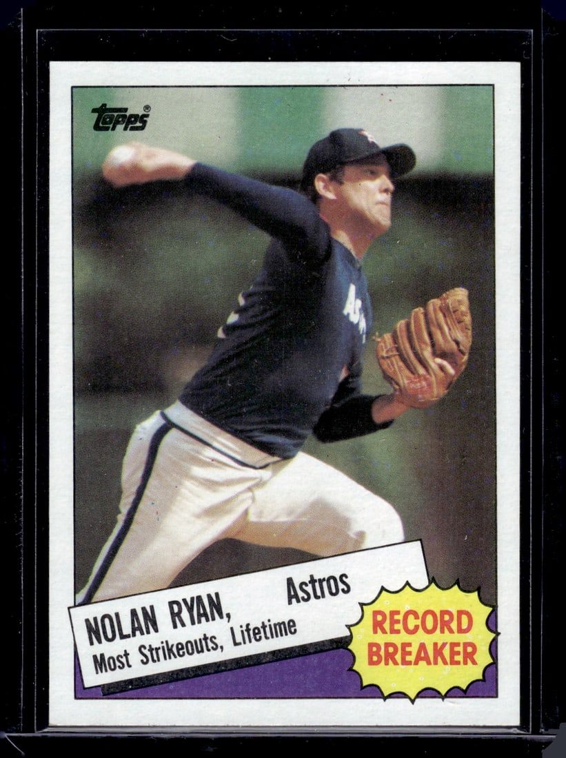 Nolan Ryan Record Breaker 1986 Topps #7 Houston Astros: Topps Baseball MLB Trading & Sports Cards, Sports Cards for Sale Near Me, World Series & Hall of Fame Players Memorabilia, Refractors, X-Fractors, Numbered, SP, SSP, Valuable Auction Memorabilia Lots 