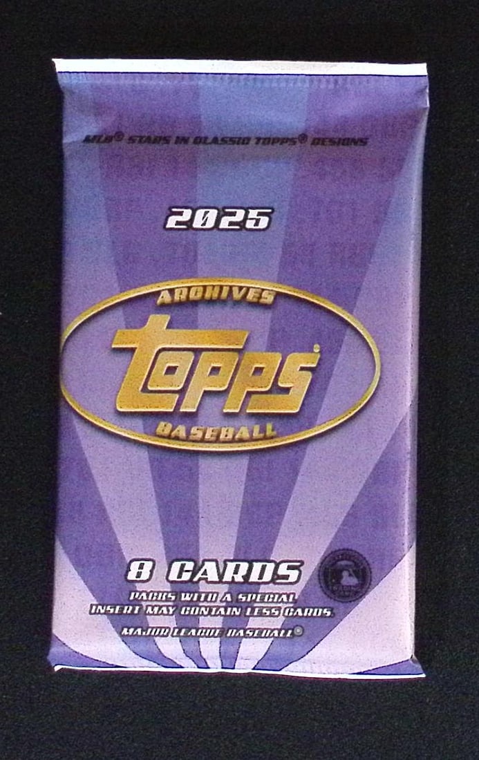2025 Topps ARCHIVES Baseball BLASTER BOX PACK - MLB Trading Cards: Factory Sealed Topps Baseball MLB Trading & Sports Cards, Rookie Cards in this set are James Wood, Dylan Crews, Speckled, SP, SSP, Variations, Autographs, Chrome, Refractors, 1976 Topps, Sports Cards 