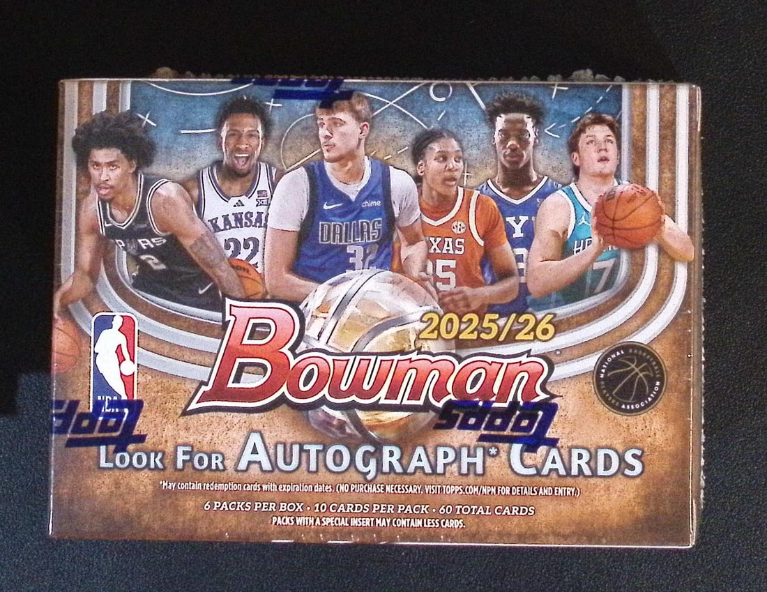 2025-26 Bowman Basketball Blaster Box - Cooper Flagg & Kon Knueppel Rookie Cards: Bowman Basketball NBA Trading & Sports Cards, Sports Cards for Sale Near Me, Champion and Hall of Fame Players, Auction Lots for Sale On Line