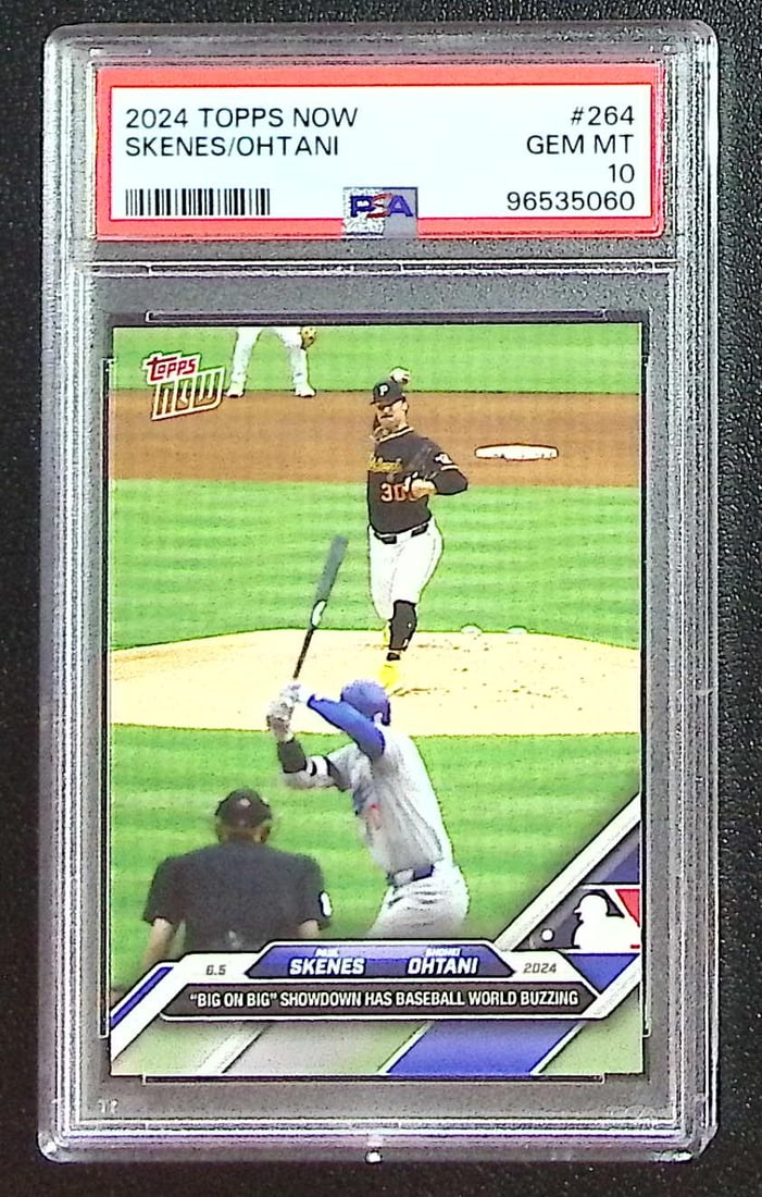 Paul Skenes (RC)/Shohei Ohtani 2024 Topps Now #264 PSA 10: Topps Baseball MLB Trading & Sports Cards, Sports Cards for Sale Near Me, World Series & Hall of Fame Players Memorabilia, Refractors, X-Fractors, Numbered, SP, SSP, Valuable Auction Memorabilia Lots 