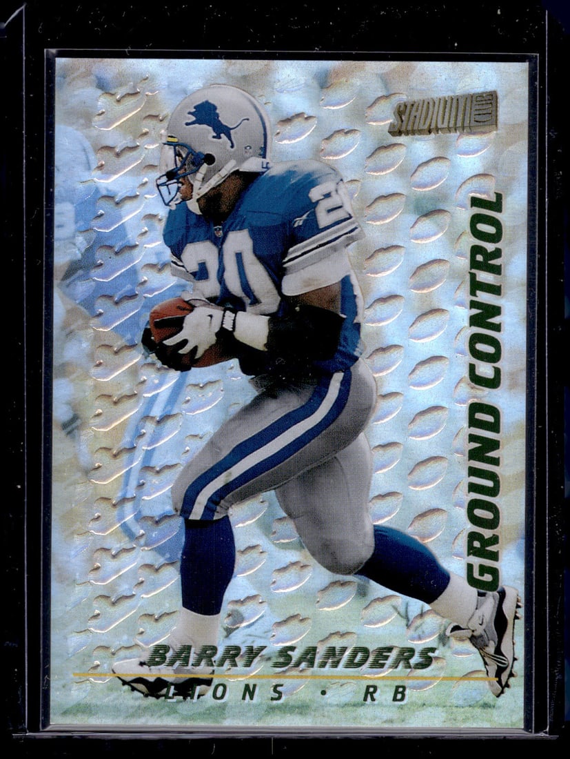 Barry Sanders Ground Control 1997 Topps Stadium Club #GC1 Detroit Lions: Topps Football NFL Trading Sports Cards, Sports Cards for Sale Near Me, Super Bowl & Hall of Fame Player Cards, Resurgence, Composite, SP, SSP, Valuable Auction Memorabilia Lots For Sale On Line