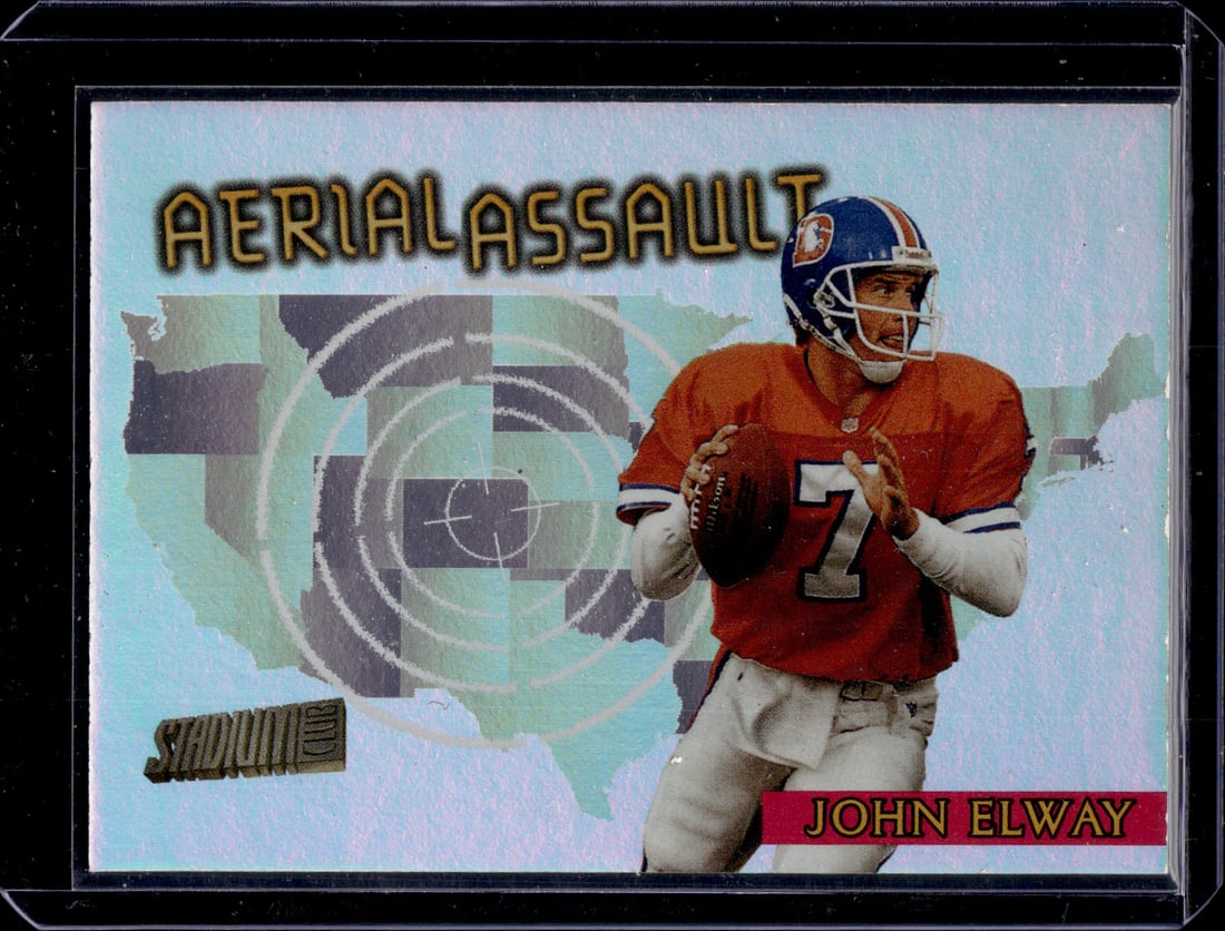 John Elway Aerial Assault 1997 Topps Stadium Club #AA5 Denver Broncos: Topps Football NFL Trading Sports Cards, Sports Cards for Sale Near Me, Super Bowl & Hall of Fame Player Cards, Resurgence, Composite, SP, SSP, Valuable Auction Memorabilia Lots For Sale On Line