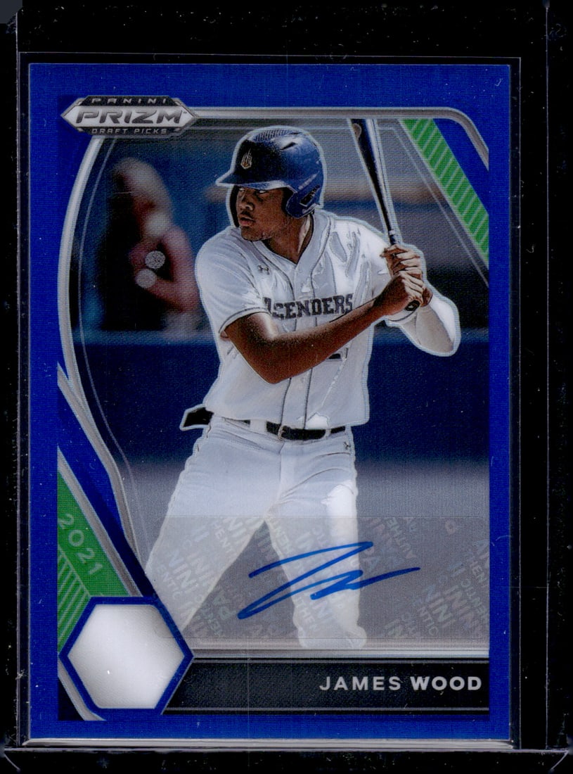 James Wood Blue Prizm Auto /99 2021 Prizm Draft Picks #PDP62 Washington Nationals: Panini Baseball MLB Trading & Sports Cards, Sports Cards for Sale Near Me, Prizm, Mosaic, Select, SP, SSP, Auction Memorabilia Lots for Sale On Line, World Series & Hall of Fame Players
