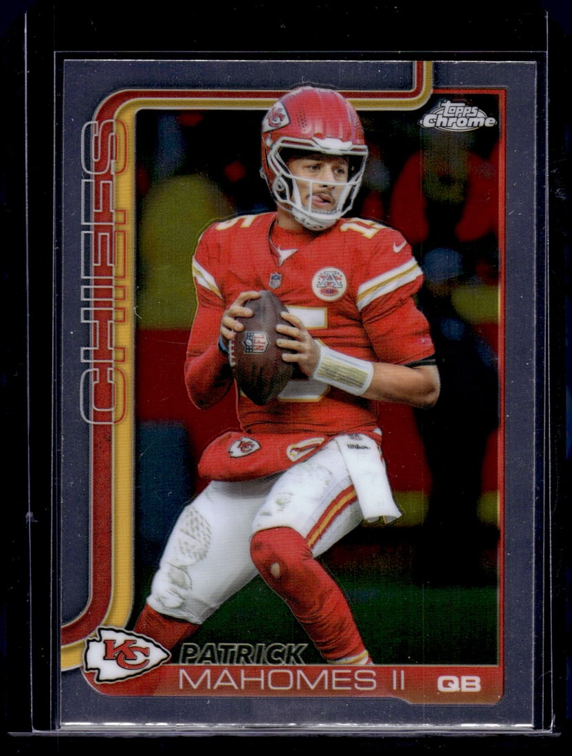 Patrick Mahomes 2025 Topps Chrome #148 Kansas City Chiefs: Topps Chrome Football NFL Trading Sports Cards, Sports Cards for Sale Near Me, Super Bowl & Hall of Fame Player Cards, Resurgence, Composite, SP, SSP, Valuable Auction Memorabilia Lots For Sale On