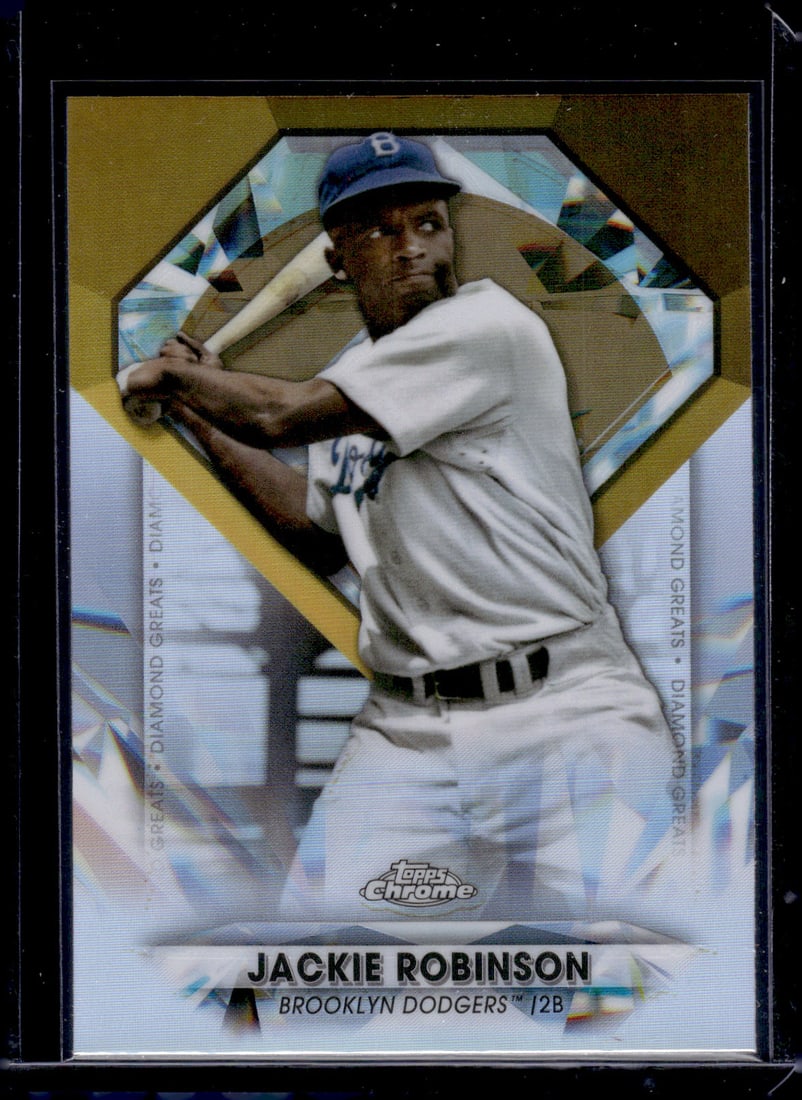 Jackie Robinson Diamond Greats 2022 Topps Chrome #DGC-30 Brooklyn Dodgers: Topps Baseball MLB Trading & Sports Cards, Sports Cards for Sale Near Me, World Series & Hall of Fame Players Memorabilia, Refractors, X-Fractors, Numbered, SP, SSP, Valuable Auction Memorabilia Lots 