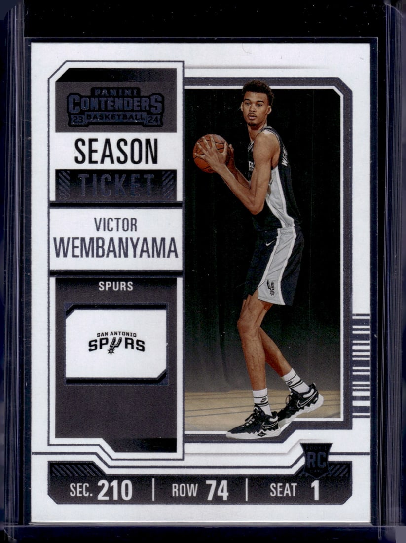 Victor Wembanyama Rookie Card 2023-24 Panini Contenders #11 San Antonio Spurs (1 of 2)