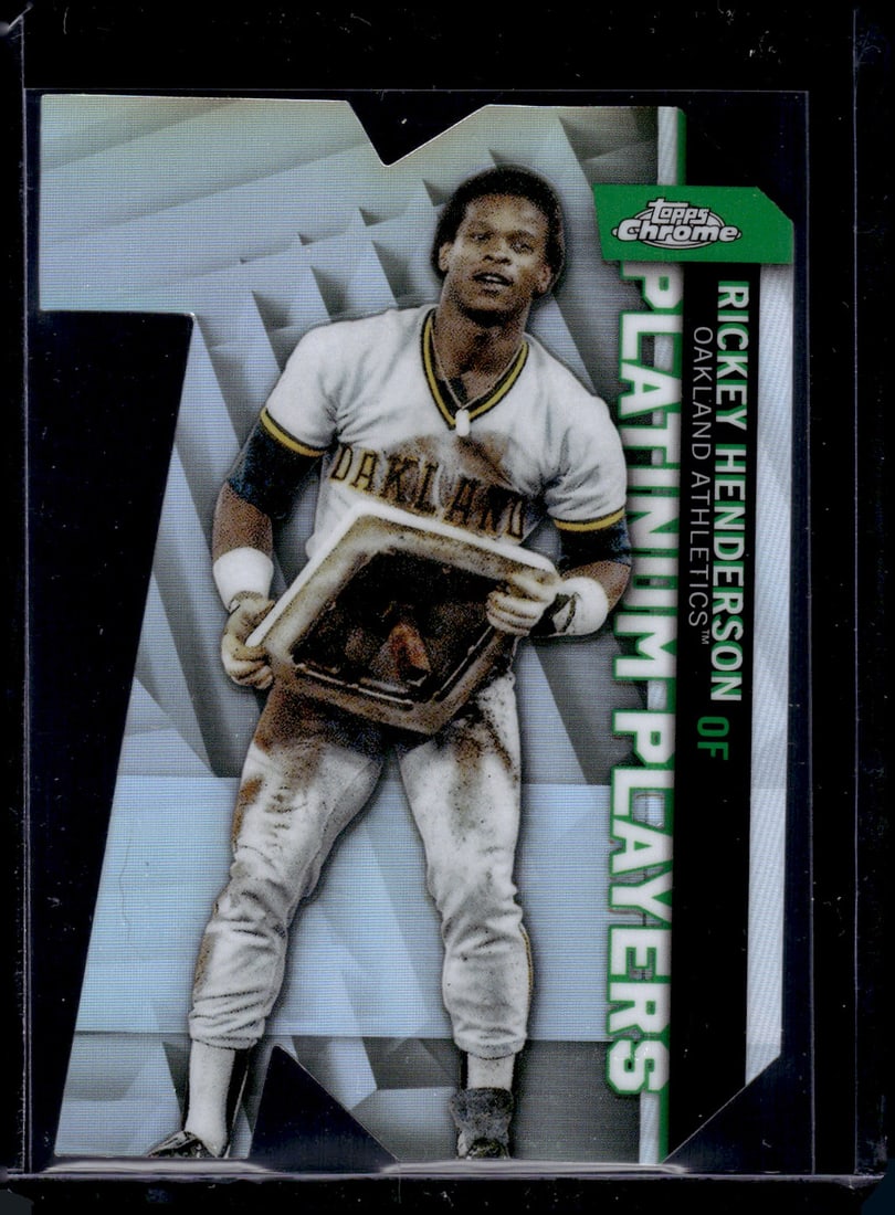 Rickey Henderson Platinum Players Die Cut 2021 Topps Chrome #CPDC-26 Oakland A's: Topps Baseball MLB Trading & Sports Cards, Sports Cards for Sale Near Me, World Series & Hall of Fame Players Memorabilia, Refractors, X-Fractors, Numbered, SP, SSP, Valuable Auction Memorabilia Lots 