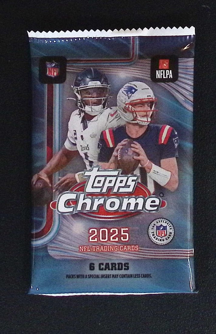 2025 Topps Chrome Football MEGA BOX PACK: Topps Football NFL Trading & Sports Cards, Refractors, Prism Refractors, X-Fractors, Sports Cards for Sale Near Me, Super Bowl & Hall of Fame Players, Autographs, SP, SSP, Valuable Auction Memorabilia