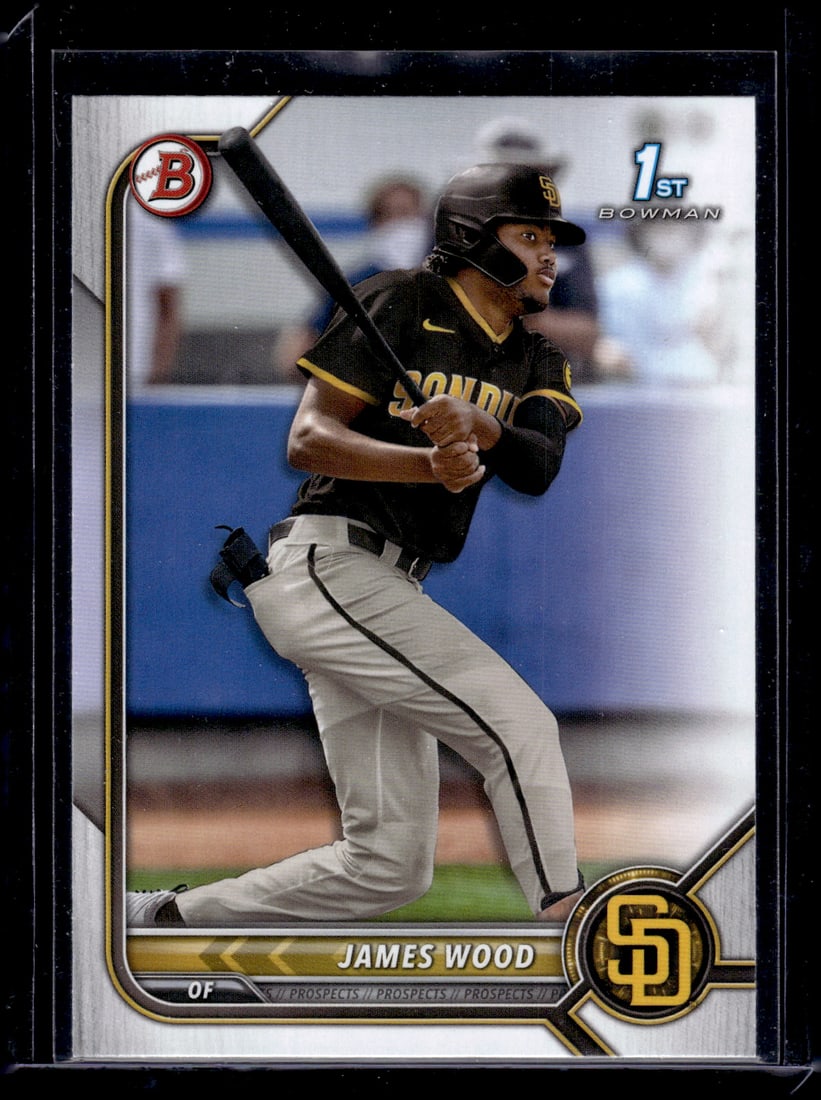 James Wood 1st Bowman 2022 Bowman #BP-108 Padres, Nationals: Bowman Baseball MLB Trading & Sports Cards, Sports Cards for Sale Near Me, World Series & Hall of Fame Players, SP, SSP, Chrome, 1st Bowman, Auction Memorabilia Lots Sold On Line