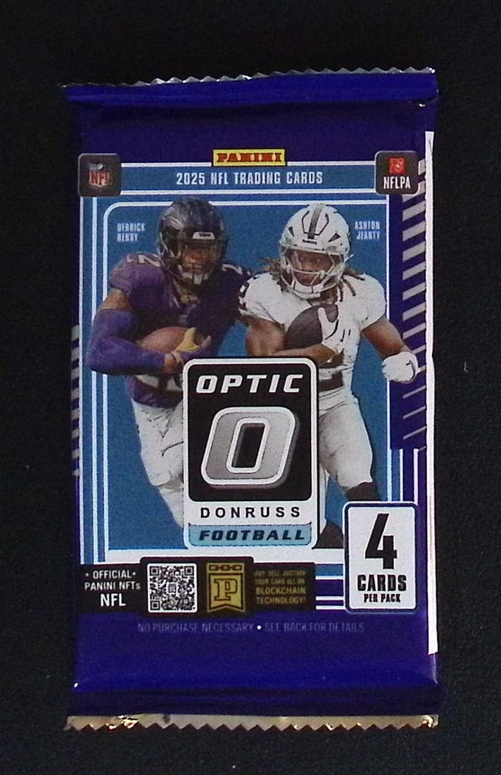 2025 Donruss Optic Football BLASTER BOX PACK - Downtown, Uptown Inserts: Donruss Optic Football NFL Trading & Sports Cards, Rookies In this set are Travis Hunter, Emeka Egbuka, Jaxson Dart, Cam Skattebo, Cam Ward, Uptown SP, Rated Rookie, Downtown SSP Cards, Sports Cards f