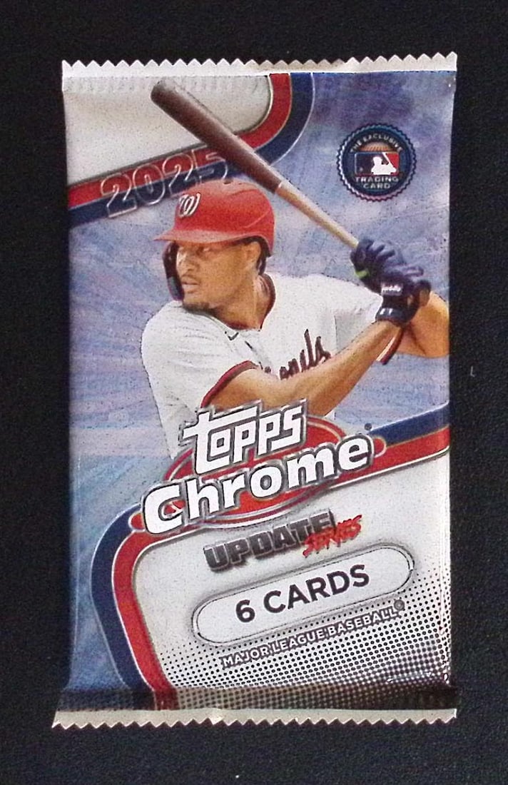 2025 Topps Chrome Update Series Baseball Cards MEGA BOX PACK Sports Cards James Wood Rookie Card (1 of 1)