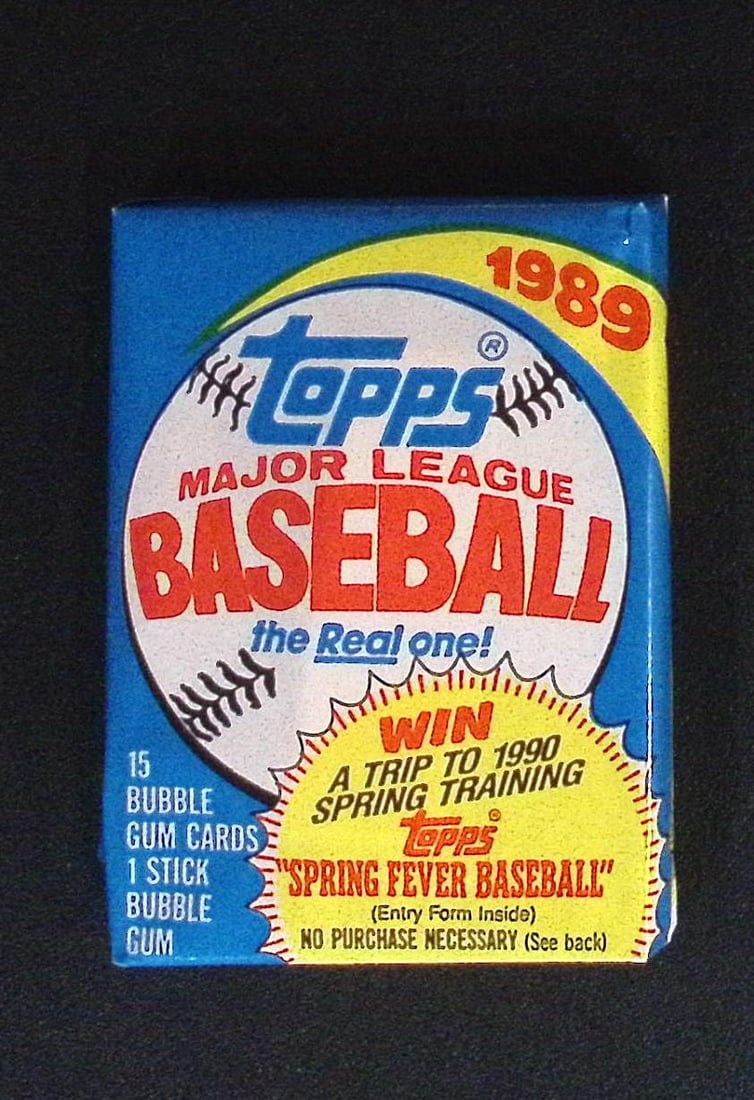 1989 Topps Series 1 Vintage Baseball Cards Retail Box Wax Pack Sports Cards (1 of 1)