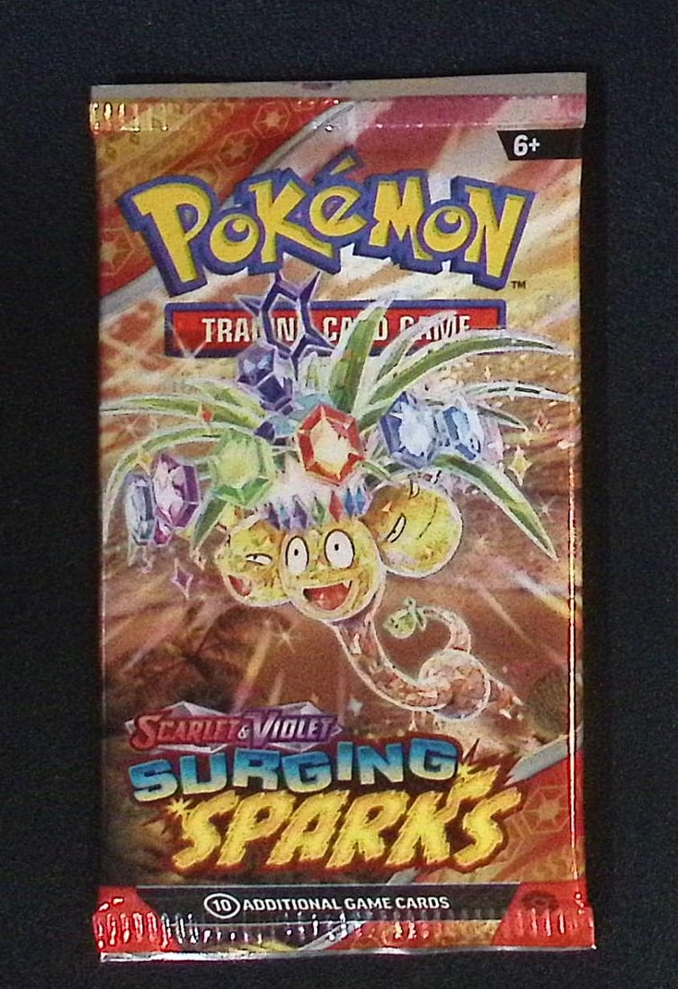 Pokemon Scarlet & Violet Surging Sparks 10 Card TCG Booster Pack, Charizard, Pikachu, Holo: Pokemon Trading Card Game Cards, Charizard, Pikachu, Mewto, EX, Referse Holo, Holo Rare Cards, Secret Rare Cards, Full Art Cards, Evee, 3 Stars Ultra Rare Cards, Double Rare, Illustration Rare, Specia