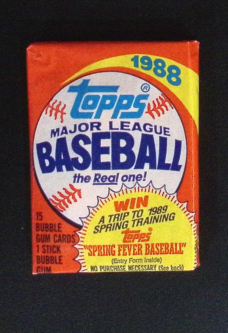 1988 Topps Series 1 Vintage Baseball Card Retail Box Wax Pack Sports Cards (1 of 1)
