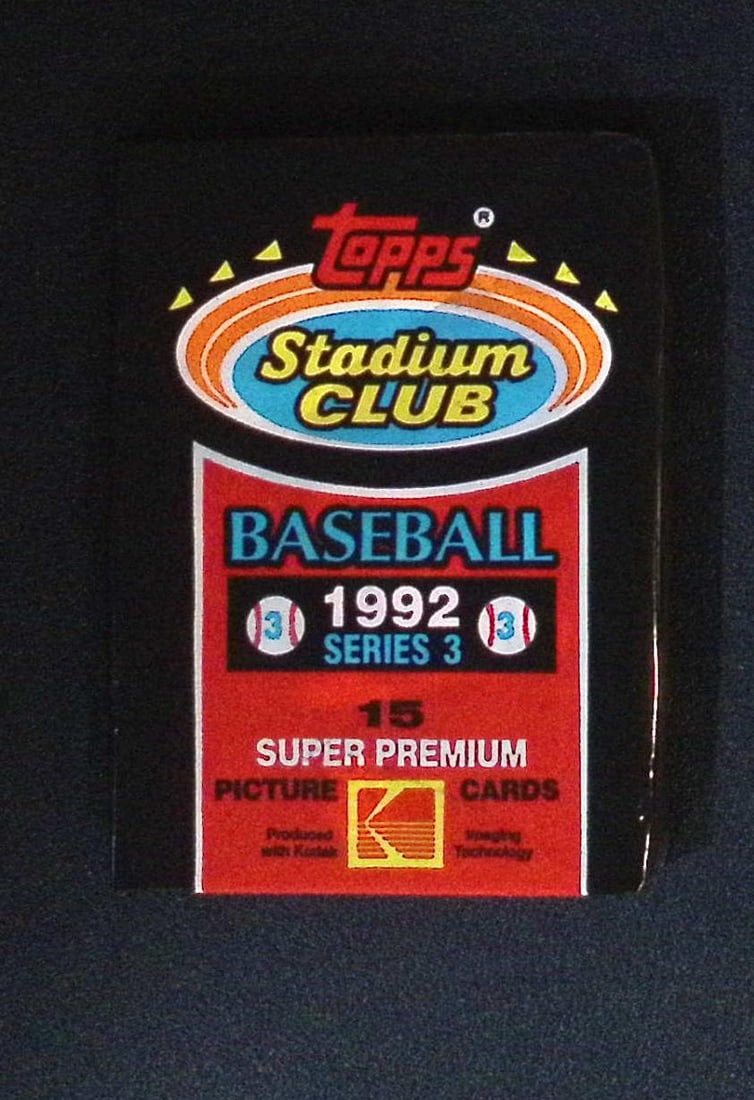 1992 Topps Stadium Club Series 3 Vintage Baseball Retail Box Wax Pack: Vintage Valuable Topps Baseball MLB Trading & Sports Cards, Robin Yount, George Brett, Rickey Henderson, Nolan Ryan, Old Sports Cards for Sale Near Me, World Series & hall of Fame Players, Auction Mem