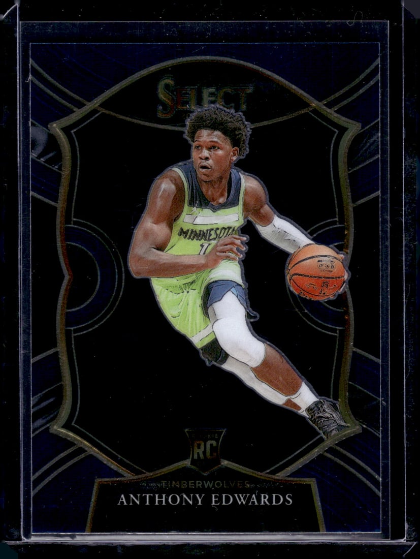 Anthony Edwards Rookie Card 2020-21 Select #61 Minnesota Timberwolves: Panini Select, Prizm, Mosaic, Contenders, Revolution, Phoenix, NBA Hoops, Rookie NFL Sports Trading Cards, Silver, SP, SSP, Wave Prizms, Numbered Cards, Basketball sports Cards for Sale Near Me, NBA C