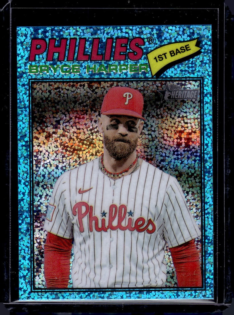 Bryce Harper Light Blue Sparkle Refractor 2026 Topps Heritage #72 Phillies (1 of 2)