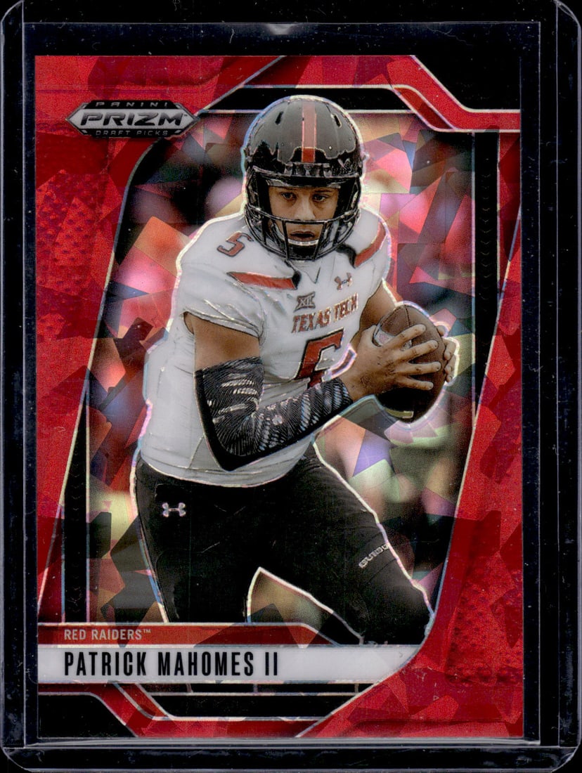 Patrick Mahomes Red Ice 2025 Prizm Draft Picks #198 Texas Tech, Chiefs (1 of 2)