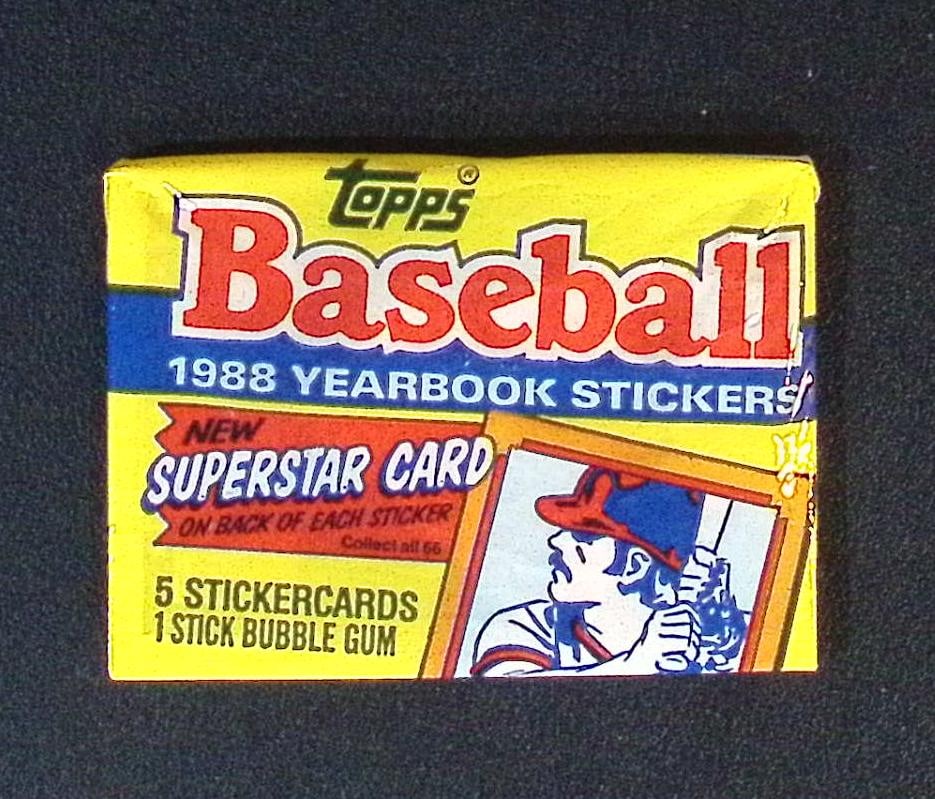 1988 Topps Vintage Baseball YEARBOOK STICKERS Retail Box Wax Pack Sports Cards: Topps Vintage Rookie Basseball MLB Trading & Sports Cards, Rookie Cards in this Set are Tom Glavine, & Jim Abbott, Old Baseball and Sports Cards For Sale Near Me, World Series Players, Hall of Fame St