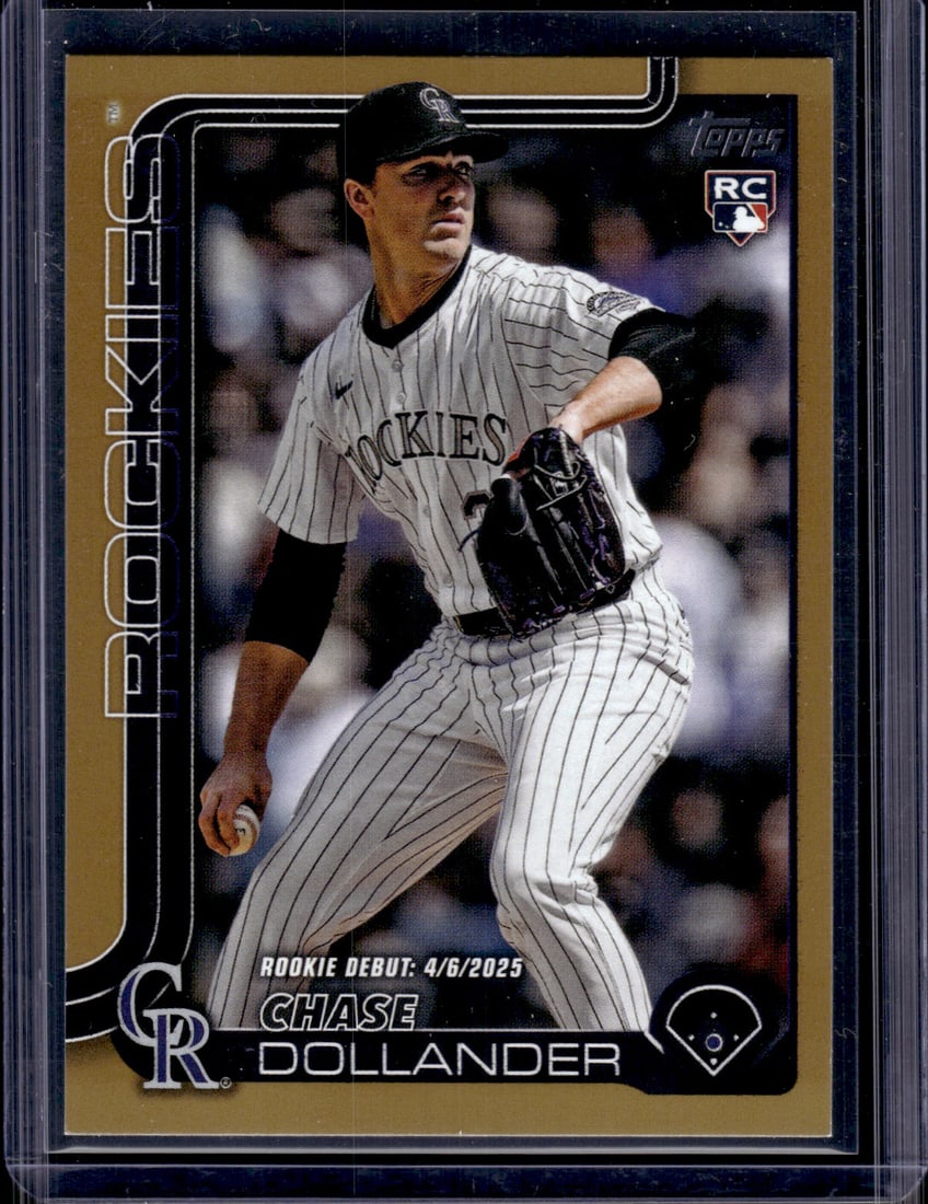 Chase Dollander Rookie Card Gold /2025 2025 Topps Update #US259 Rockies: Topps Baseball MLB Trading & Sports Cards, Sports Cards for Sale Near Me, World Series & Hall of Fame Players Memorabilia, Refractors, X-Fractors, Numbered, SP, SSP, Valuable Auction Memorabilia Lots 