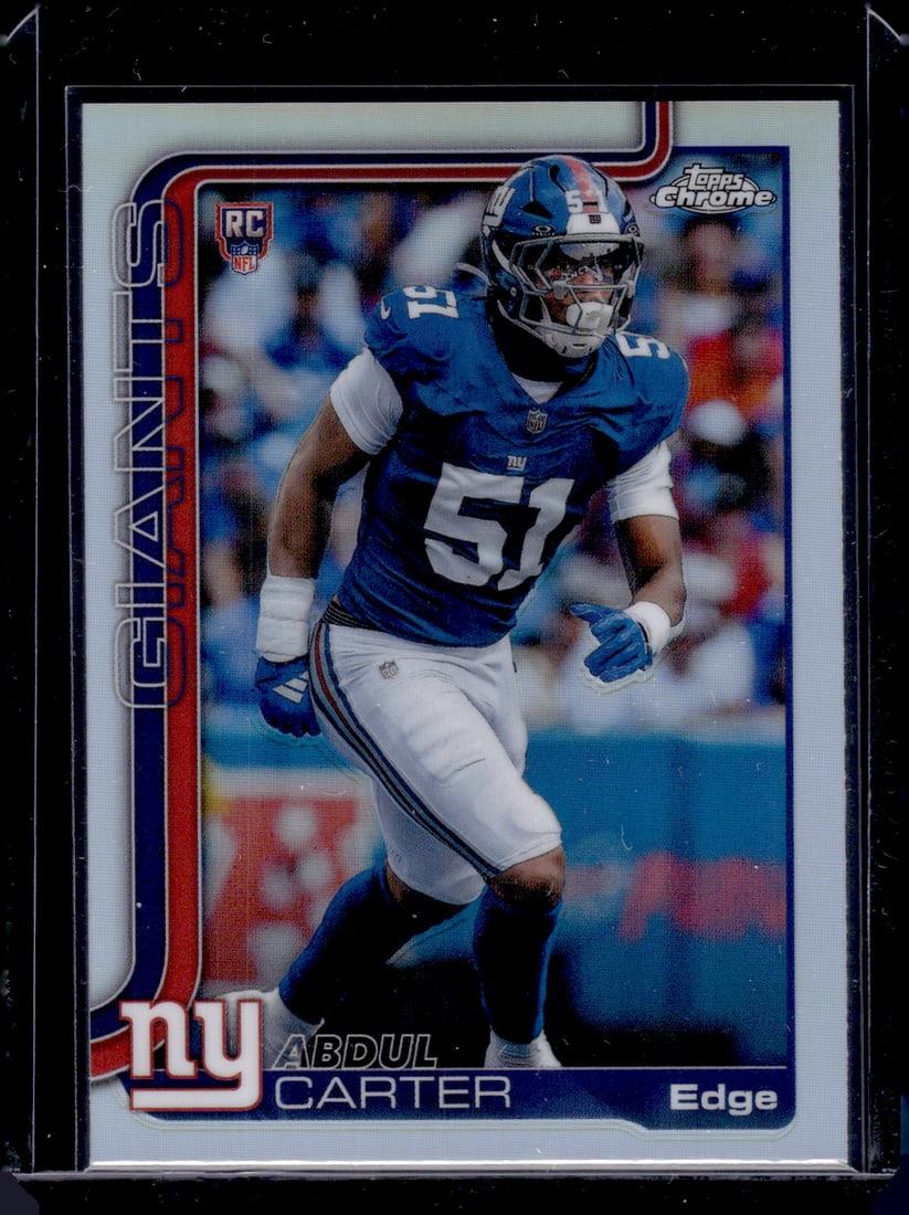 Abdul Carter Rookie Card Refractor 2025 Topps Chrome #350 New York Giants (1 of 2)