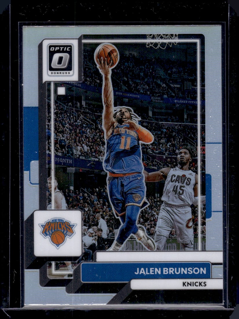 Jalen Brunson Holo Prizm 2022-23 Donruss Optic #3 New York Knicks: Panini Select, Prizm, Mosaic, Contenders, Revolution, Phoenix, NBA Hoops, Rookie NFL Sports Trading Cards, Silver, SP, SSP, Wave Prizms, Numbered Cards, Basketball sports Cards for Sale Near Me, NBA C