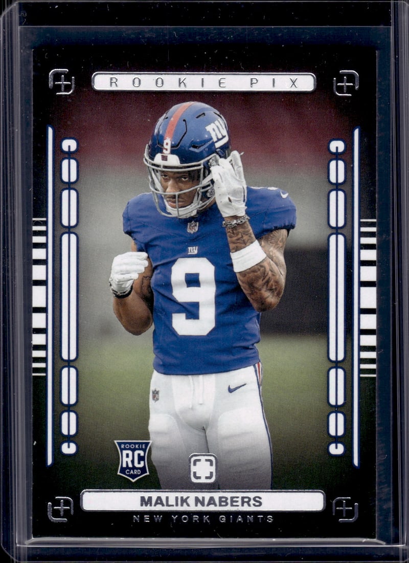 Malik Nabers Rookie Pix 2024 Panini Photogenic #1 New York Giants: Panini Select, Prizm, Mosaic, Contenders, Zenith, Phoenix, Illusions, Absolute, Rookie NFL Sports Trading Cards, SP, SSP, Cards, Football Cards for Sale Near Me, Superbowl & Hall of Fame Player Cards,