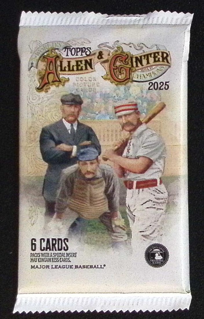 2025 Topps Allen & Ginter Baseball BLASTER BOX PACK - MLB Trading Cards: Factory Sealed Topps Baseball MLB Trading & Sports Cards, Rookie Cards in this set are James Wood, Dylan Crews, Speckled, SP, SSP, Variations, Autographs, Chrome, Refractors, Sports Cards for Sale Nea
