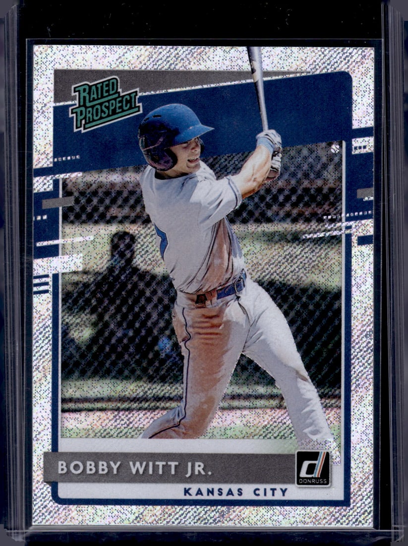 Bobby Witt Jr. Rated Prospect Rapture 2020 Panini Donruss #RP-2 Kansas City Royals: Panini Baseball MLB Trading & Sports Cards, Sports Cards for Sale Near Me, Prizm, Mosaic, Select, SP, SSP, Auction Memorabilia Lots for Sale On Line, World Series & Hall of Fame Players