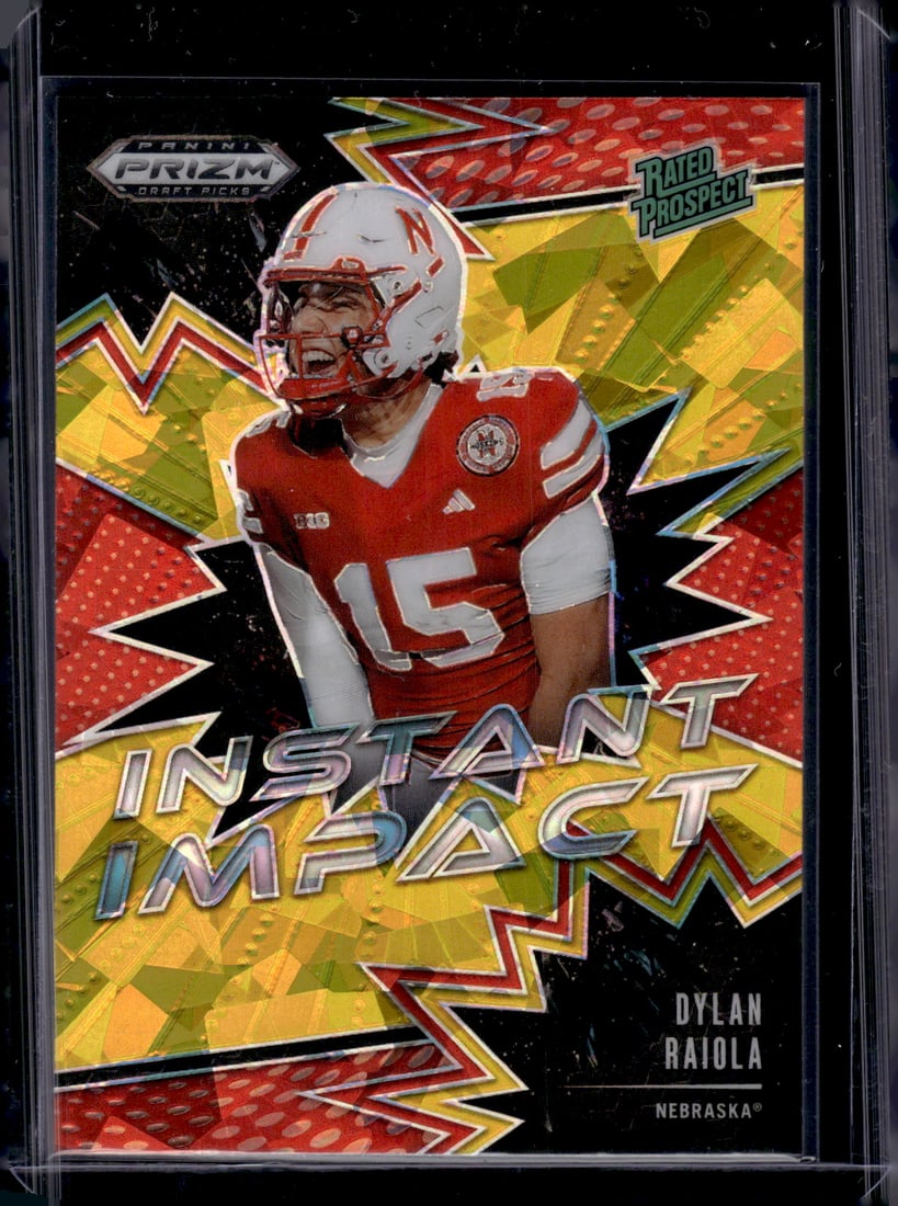 Dylan Raiola Rated Prospect Instant Impact Gold Ice 2025 Prizm Draft Picks #II-DRA (1 of 2)