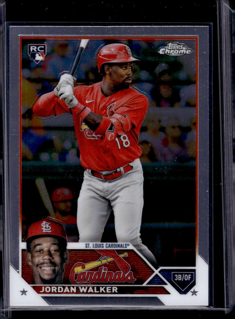 Jordan Walker Rookie Card 2023 Topps Chrome #209 St. Louis Cardinals: Topps Baseball MLB Trading & Sports Cards, Sports Cards for Sale Near Me, World Series & Hall of Fame Players Memorabilia, Refractors, X-Fractors, Numbered, SP, SSP, Valuable Auction Memorabilia Lots 