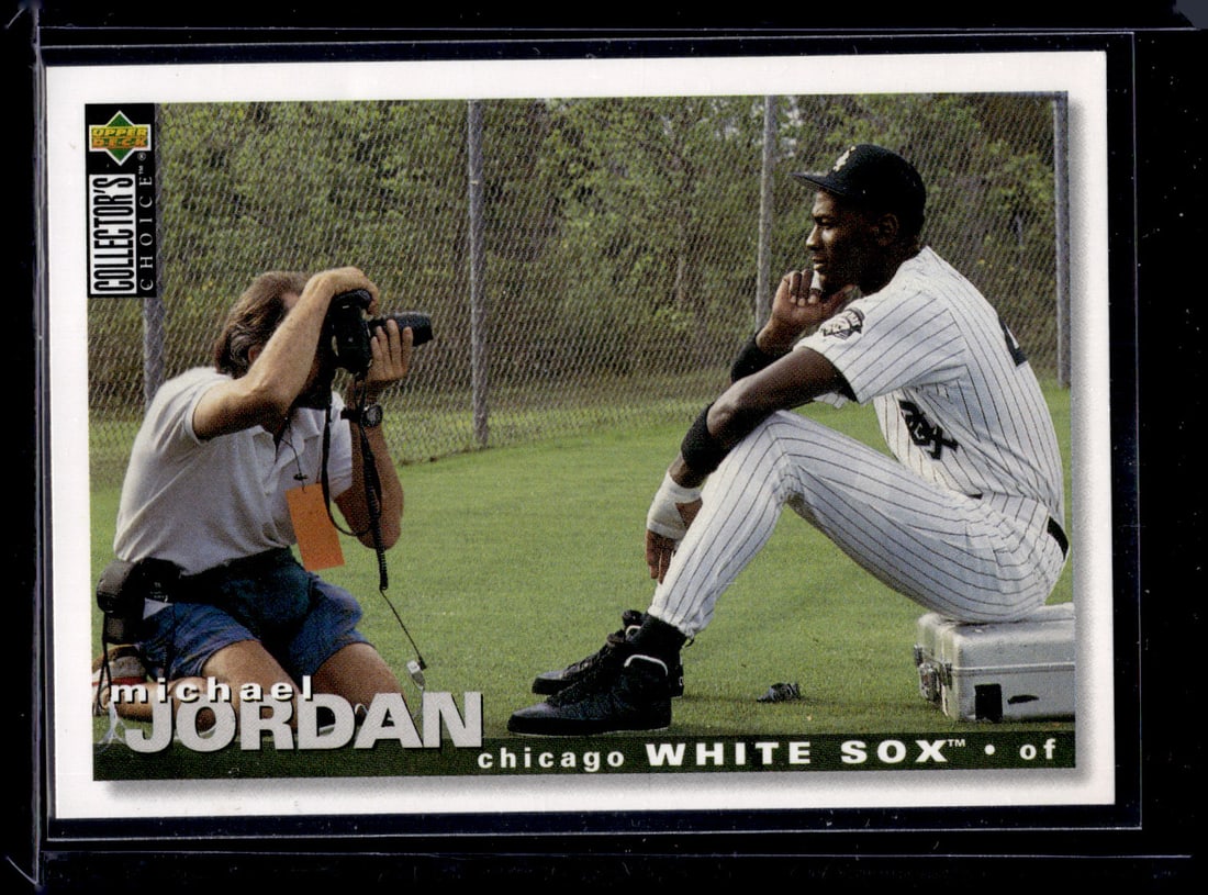 Michael Jordan 1995 Upper Deck Collector's Choice #500 Chicago White Sox: Upper Deck Basketball NBA Trading & Sports Cards, Sports Cards for Sale Near Me, Chrome, Refractor, SP, SSP, Valuable Auction Memorabilia Lots Sold On Line, NBA Championship & Hall of Fame Player Card