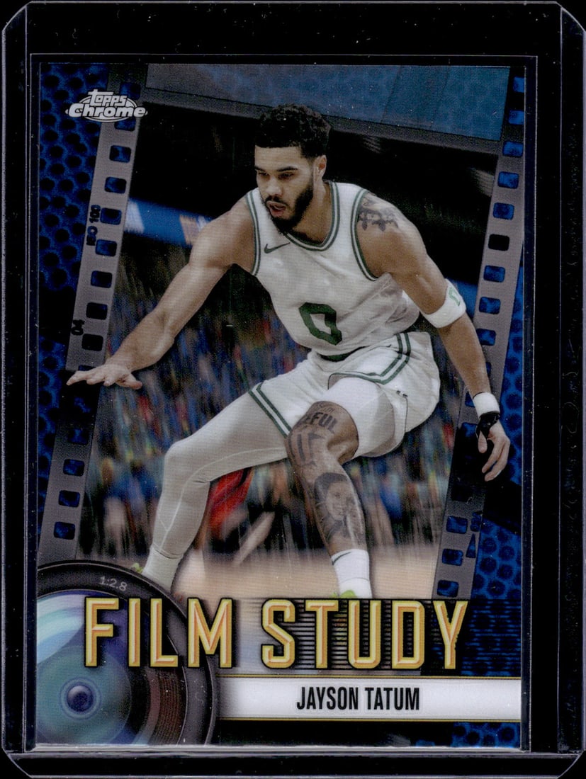 Jayson Tatum Film Study Blue Basketball Refractor 2024-25 Topps Chrome #FS-20 Celtics: Topps Chrome Basketball NBA Trading & Sports Cards, Sports Cards for Sale Near Me, Chrome, Refractor, SP, SSP, Valuable Auction Memorabilia Lots Sold On Line, NBA Championship & Hall of Fame Player Ca