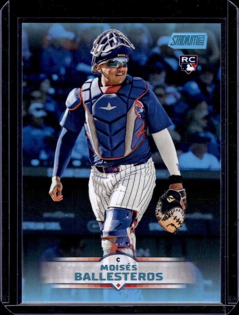 Moises Ballesteros Rookie Card Light Blue 2025 Topps Stadium Club #17 Chicago Cubs: Topps Baseball MLB Trading & Sports Cards, Sports Cards for Sale Near Me, World Series & Hall of Fame Players Memorabilia, Refractors, X-Fractors, Numbered, SP, SSP, Valuable Auction Memorabilia Lots 