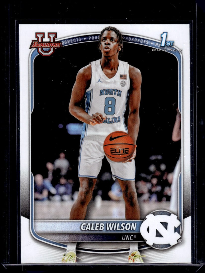 Caleb Wilson 1st Bowman 2025-26 Bowman U #BPP-83 North Carolina Tarheels: Bowman Basketball NBA Trading & Sports Cards, Sports Cards for Sale Near Me, Chrome, Refractor, SP, SSP, Valuable Auction Memorabilia Lots Sold On Line, NBA Championship & Hall of Fame Player Cards