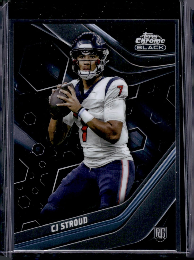 Cj Stroud Rookie Card Topps Chrome Black 2023 Topps Composite #120 Houston Texans (1 of 2)