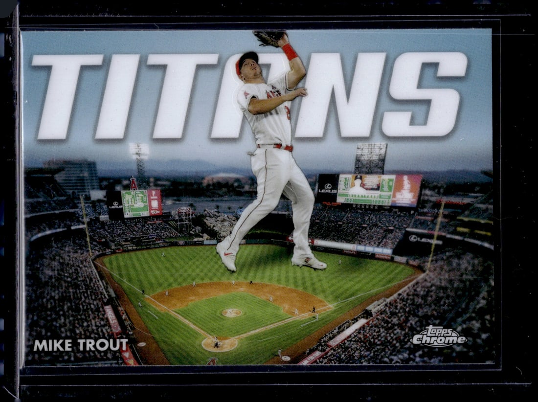 Mike Trout Titans 2023 Topps Chrome #CT-3 Los Angeles Angels (1 of 2)