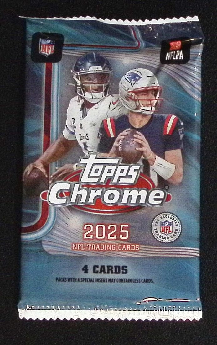 2025 Topps Chrome Football Blaster Box Pack: Topps Football NFL Trading & Sports Cards, Refractors, Prism Refractors, X-Fractors, Sports Cards for Sale Near Me, Super Bowl & Hall of Fame Players, Autographs, SP, SSP, Valuable Auction Memorabilia