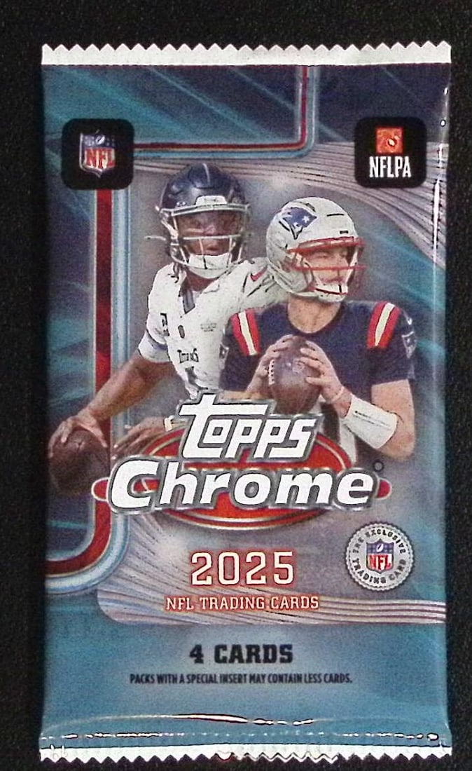 2025 Topps Chrome Football Blaster Box Pack: Topps Football NFL Trading & Sports Cards, Refractors, Prism Refractors, X-Fractors, Sports Cards for Sale Near Me, Super Bowl & Hall of Fame Players, Autographs, SP, SSP, Valuable Auction Memorabilia