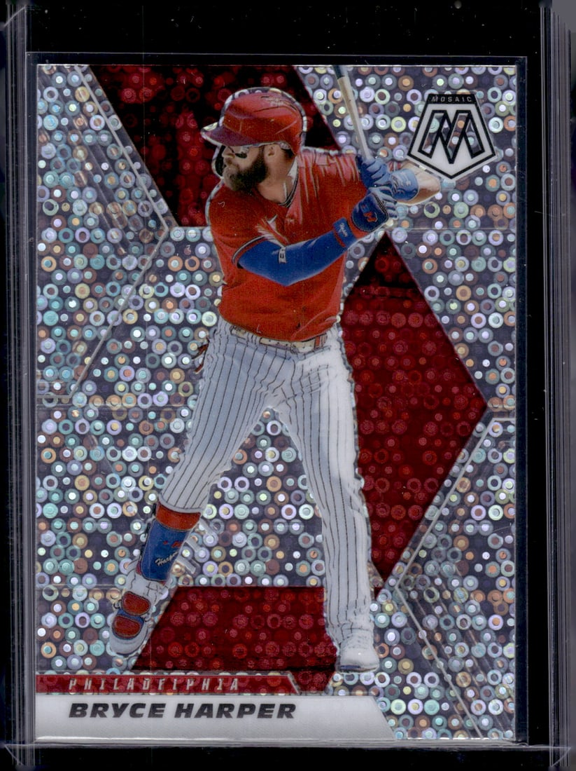 Bryce Harper Quick Pitch Prizm 2021 Mosaic #75 Philadelphia Phillies: Panini Baseball MLB Trading & Sports Cards, Sports Cards for Sale Near Me, Prizm, Mosaic, Select, SP, SSP, Auction Memorabilia Lots for Sale On Line, World Series & Hall of Fame Players